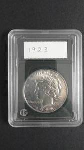 lot 15 image: 1923 Peace Silver Dollar