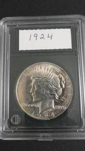 lot 16 image: 1924 Peace Silver Dollar