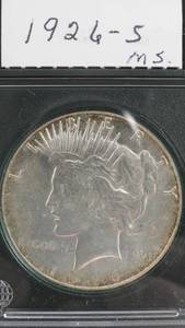 lot 19 image: 1926s Peace Silver Dollar