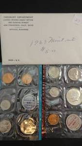 lot 27 image: 1969 u.c.. Bureau Of The Mint 10 Coin Set