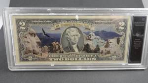 lot 36 image: $2 Authenticated Uncirculated