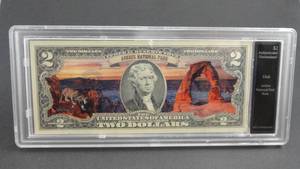 lot 37 image: $2 Authenticated Uncirculated