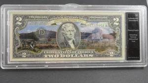 lot 38 image: $2 Authenticated Uncirculated