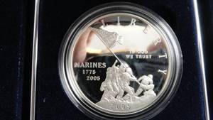 lot 43 image: 2005 Proof Silver Dollar Coin