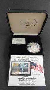 lot 50 image: 1971 Apollo 11 Proof Coin & Stamp Set