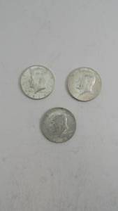 lot 66 image: 3- 1964 Kennedy Half Dollar