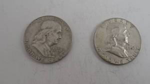 lot 74 image: 2- Franklin Half Dollar