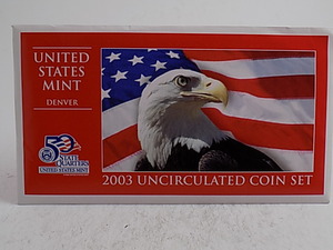 lot 109 image: 2003 US Mint Uncirculated 10 Coin Set Denver Mint