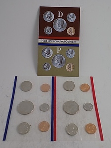lot 114 image: 1984 US Mint Uncirculated 10 Coin Set D & P