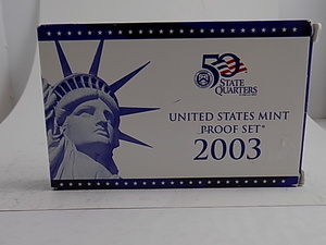 lot 133 image: 2003 US Mint Proof  10 Coin Set   Mint S     With Certificate of Authenticity