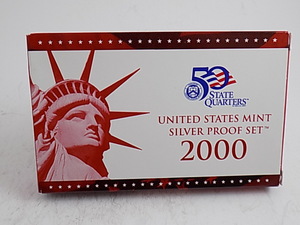 lot 135 image: 2000 US Mint Proof  10 Coin Set   Mint S     With Certificate of Authenticity