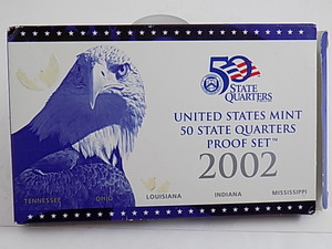 lot 136 image: 2002 5- State Quarter Proof Set Mint S With Certificate of Authenticity