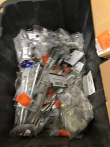 Two Bins filled with cabinet Hardware - PullsknobsMore