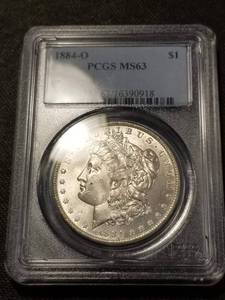 1884-O MORGAN SILVER DOLLAR MS63 PCGS