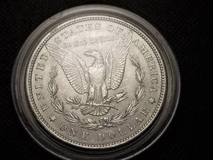 1896 MORGAN SILVER DOLLAR IN AIRTITE HOLDER
