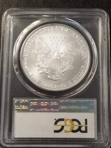 2007 AMERICAN SILVER EAGLE 1 TROY OZ. .999 FINE SILVER MS69 PCGS