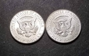 2 BU-UNC 1964 KENNEDY SILVER HALF DOLLARS