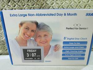 lot 42 image: 8 Digital Day Clock Open Box  BS...