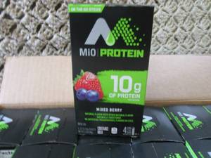 lot 108 image: Case of 12 Boxes Mio Protein Mixed ...