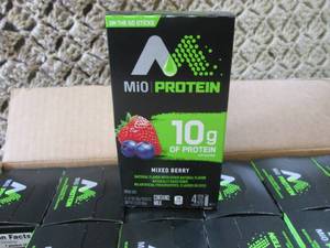 lot 110 image: Case of 12 Boxes Mio Protein Mixed ...