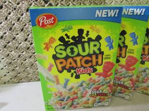 lot 127 image: 6 Boxes of Post Sour Patch Kids Cer...
