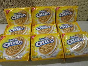 lot 166 image: 9 Packs of Golden Oreo Cookies Best...