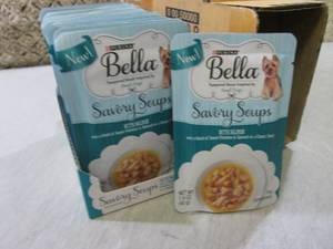 lot 172 image: Box of 16 Purina Bella Savory Soups...