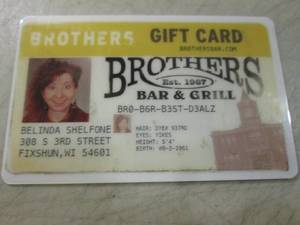 lot 231 image: Brothers Bar & Grill $25 Gift Card ...
