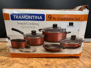 lot 2 image: TRAMONTINA 9 Piece Cookware Set