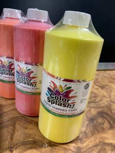 lot 36 image: 12 Large Bottles of  Liquid Tempera Paint Various Colors