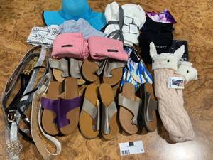 lot 15 image: Mixed Lot of Womens Sandals and Accessories- 20 Items