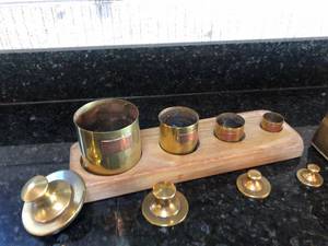 lot 60 image: Vintage (Antique) Brass Decorative Tins  Containers - Tobacco Things Matches & Pills