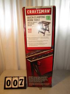 lot 7 image: Craftsman Quick-clamping Work Table