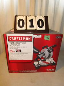 lot 10 image: Craftsman 10 Compound Miter Saw