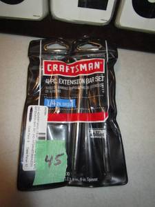 lot 45 image: Craftsman 4 pc Extension Bar Set