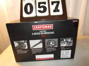 lot 57 image: Craftsman Electric 2 Speed BlowerVac