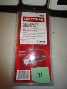 lot 71 image: Craftsman Tire Inflator with Gauge