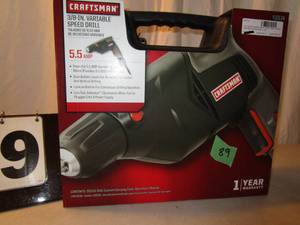 lot 89 image: Craftsman 38 Variable Speed Drill
