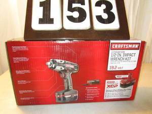 lot 153 image: Craftsman 12 Cordless Impact Wench Kit