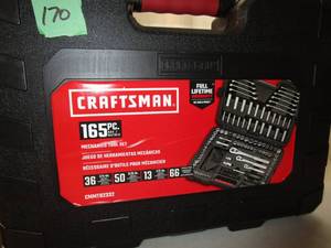 lot 170 image: Craftsman 165 pc Mechanics Tool Set