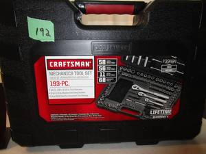 lot 192 image: Craftsman 193 pc Mechanics Set