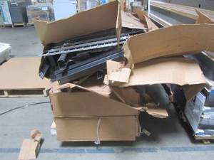 lot 101 image: 3 Kits - Husky 90 in. H x 90 in. W x 24 in. D 5 Shelf Welded Steel Shelving Unit with Wire Deck in Black ERZ902490W-5