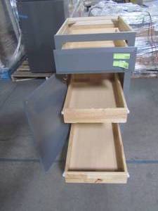lot 207 image: Kitchen Cabinet With 3 Drawers 24 x 17.5 x 34.5 2138565