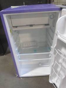 lot 801 image: RCA 3.2 Cu Ft Single Door Mini Fridge RFR320, Purple RFR320-PURPLE-COM