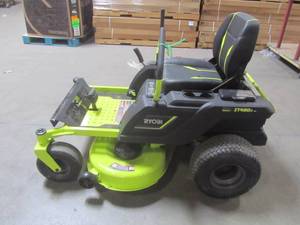 lot 1-701 image: Ryobi 42 in. 75 Ah Battery Electric Zero Turn Riding Mower RY48ZTR75