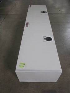 lot 124 image: Weather Guard 90.25 in. White Steel Full Size Top Mount Truck Tool Box 291-3-02