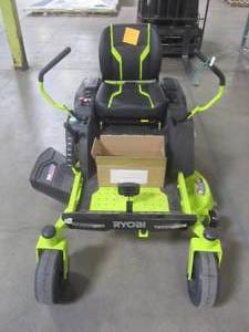 lot 1-702 image: Ryobi 42 in. 100 Ah Battery Electric Zero Turn Riding Mower RY48ZTR100