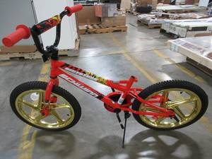 lot 315 image: Incomplete 18 Red Boys Mototrax by Schwinn With Mag Wheels - Missing Training Wheels, Seat, Pedals, Chain. S0803WMDS