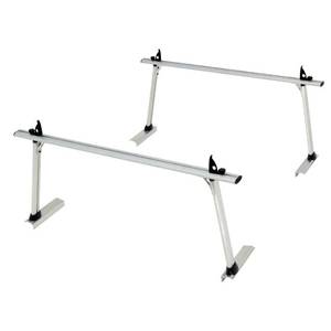 lot 343 image: Werner Truck Rack, Aluminum, Full and Compact, 800 lbs. TR701-A. - Missing 1 Gusset and 2 Rubber Protective Strips.