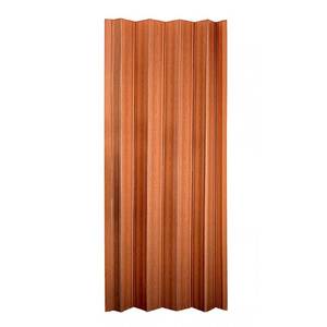 lot 606 image: Spectrum Oakmont Pecan Vinyl Accordion Door with Hardware (Common 36-in X 80-in Actual 36.5-in x 78.75-in) OK3680PC - Missing Hardware, Some Slight Chips, Cracks Scratches.